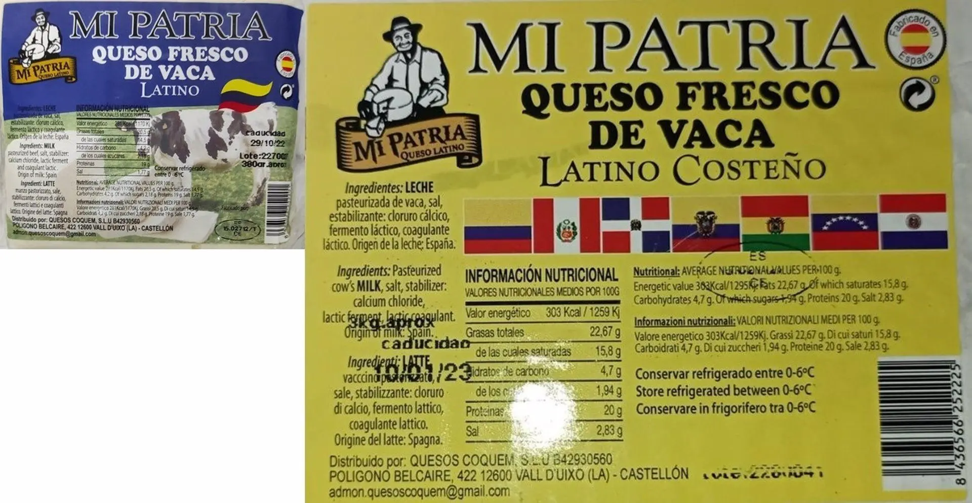 carnes y quesos autorizados entrada ecuador - Que no se debe llevar a Galápagos